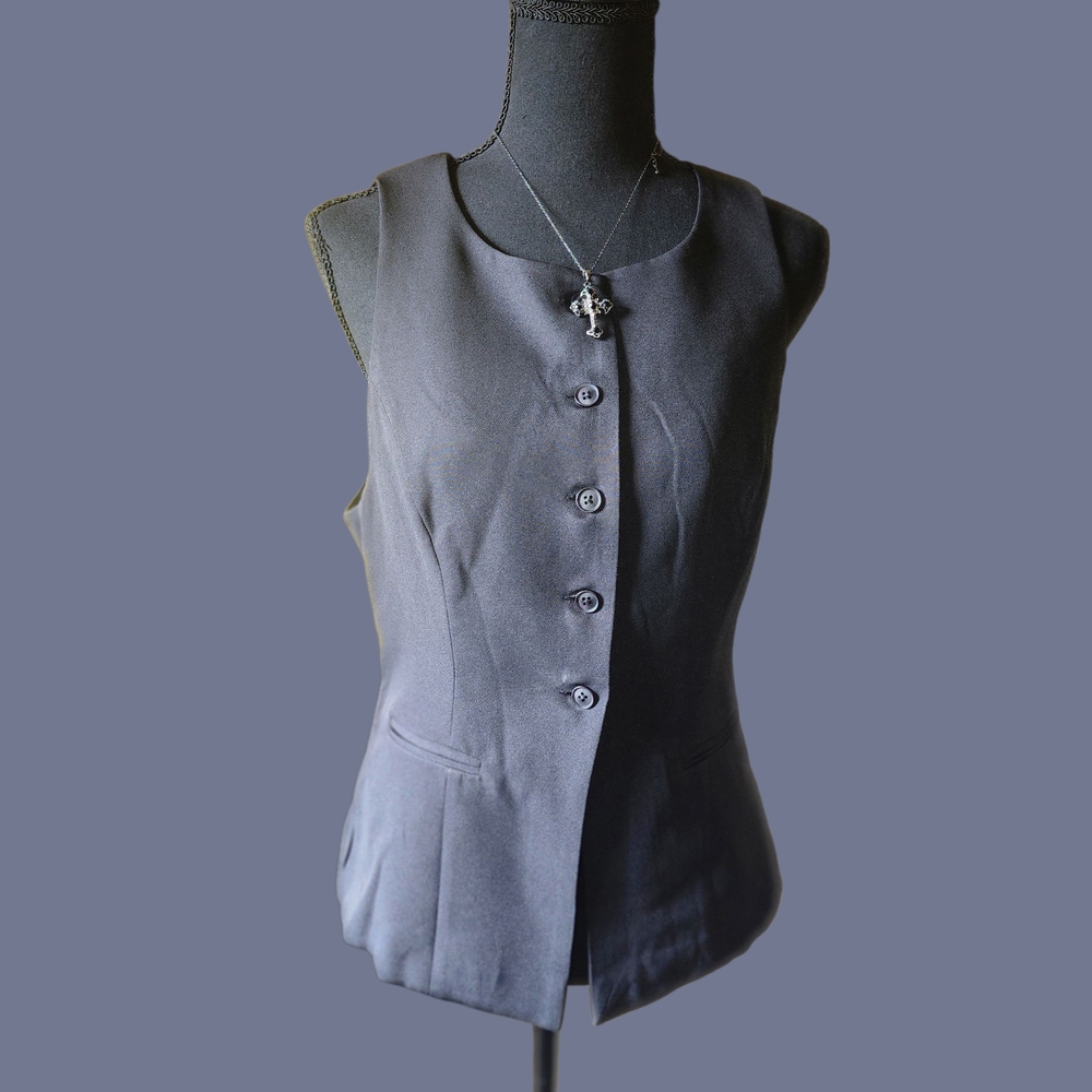 NWOT- Streetwear Society Black Button-Up Vest